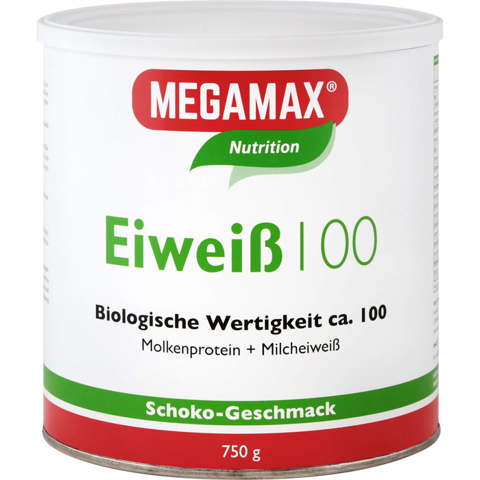 MEGAMAX Nutrition Eiweiß 100 Pulver Schoko-Geschmack, 750 g Poudre