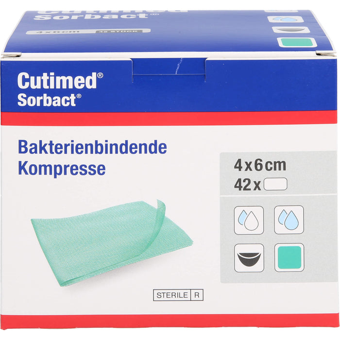 Cutimed Sorbact Kompressen 4x6cm, 42 St KOM