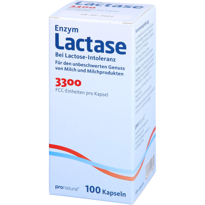 Pro Natura Lactase 3300 FCC 200 mg Kapseln, 100 pc Capsules