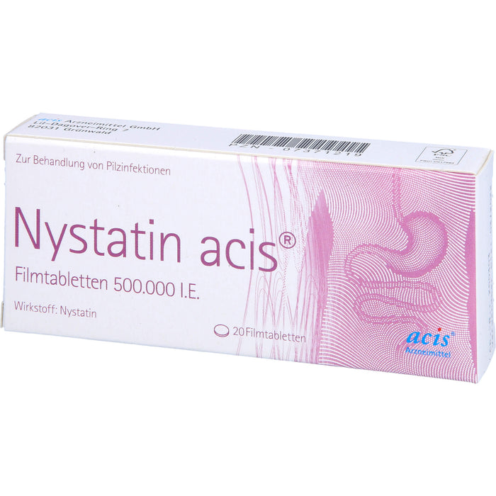 Nystatin acis Filmtabletten 500.000 I.E., 20 pc Tablettes