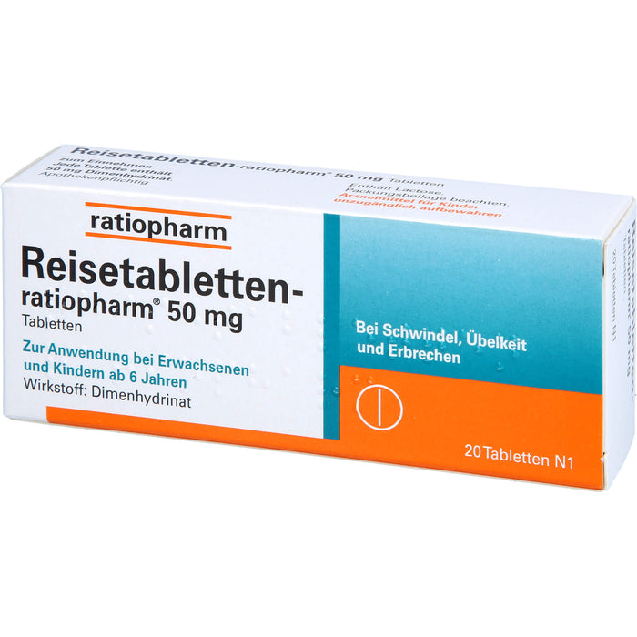 Reisetabletten-ratiopharm, 20 St. Tabletten