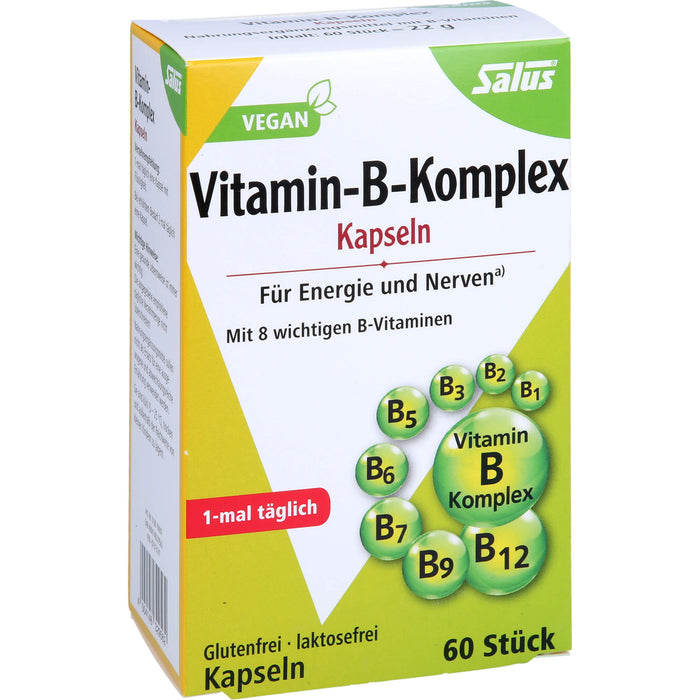 Salus Vitamin-B-Komplex Kapseln für Energie und Nerven, 60 pcs. Capsules