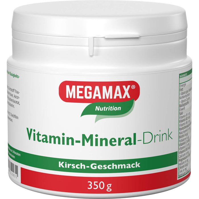 MEGAMAX Nutrition Vitamin-Mineral-Drink Pulver Kirsch-Geschmack, 350 g Powder