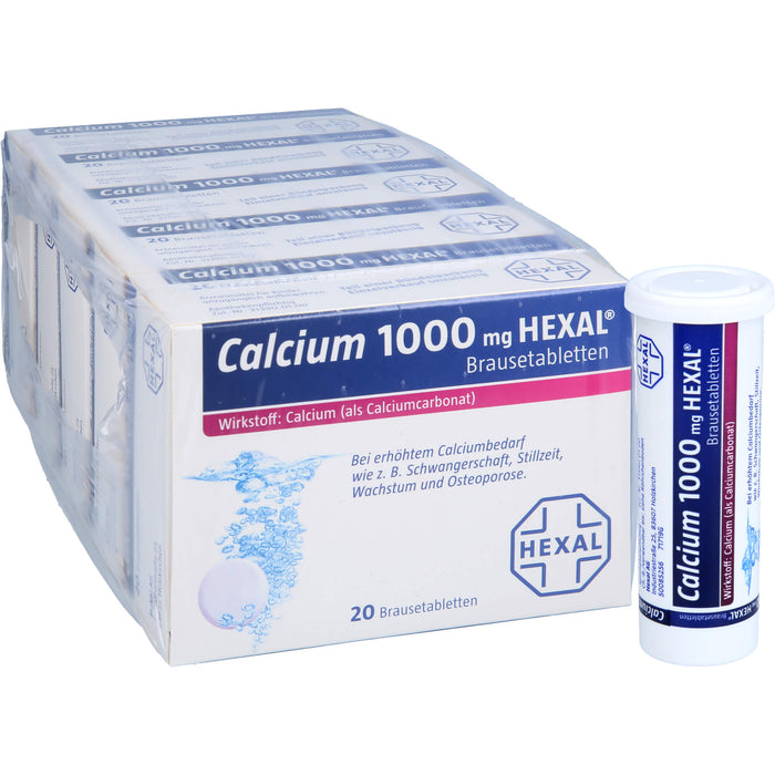 Calcium 1000 mg HEXAL Brausetabletten, 100 pc Tablettes