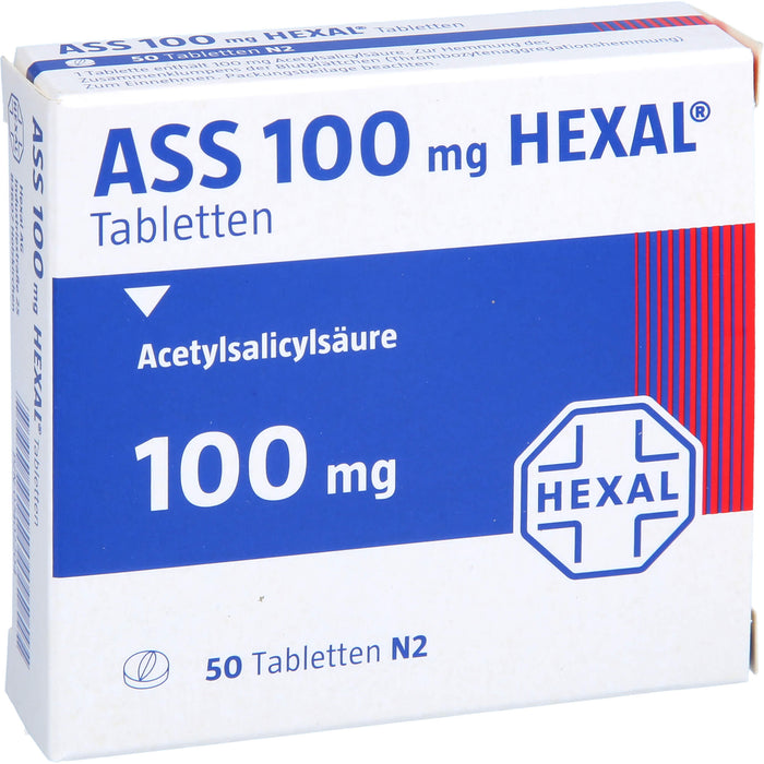 ASS 100 mg HEXAL Tabletten, 50 pc Tablettes