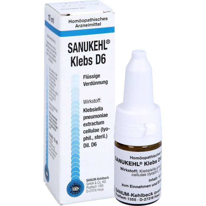 SANUKEHL Klebs D6 flüssige Verdünnung, 10 ml Lösung