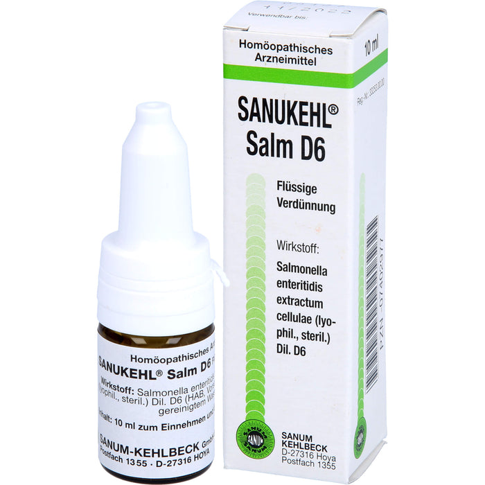 Sanukehl Salm D6 flüssige Verdünnung, 10 ml Lösung