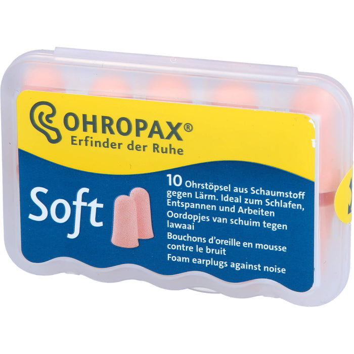 OHROPAX Soft weiche Ohrstöpsel aus Schaumstoff, 10 pcs. Earplugs