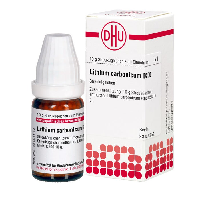 Lithium carbonicum D200 DHU Globuli, 10 g Globuli