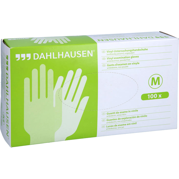 DAHLHAUSEN Vinyl Handschuhe Gr. M ungepudert, 100 St. Handschuhe