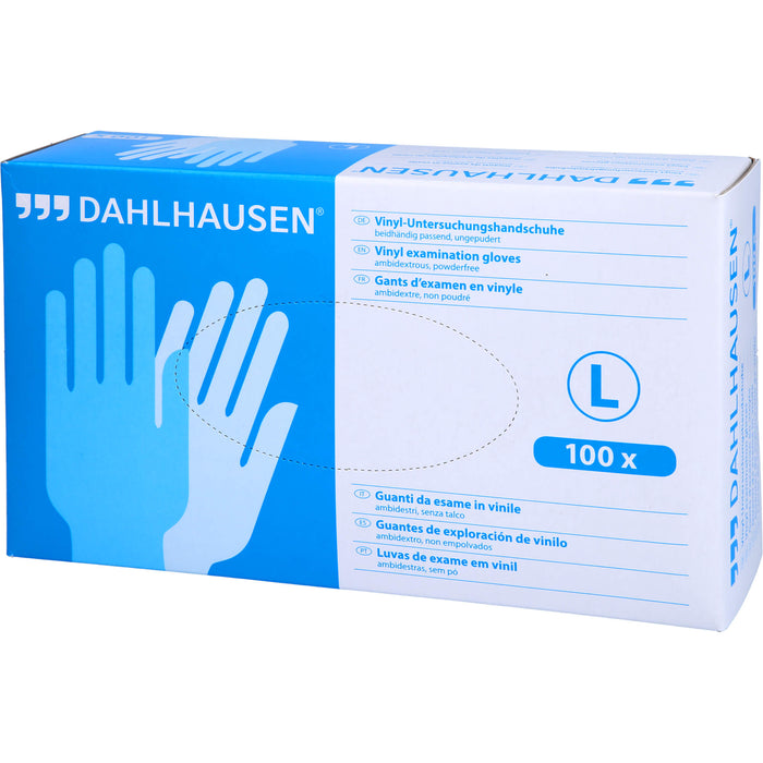 DAHLHAUSEN Vinyl-Handschuhe ungepudert Gr. L, 100 pc Gants