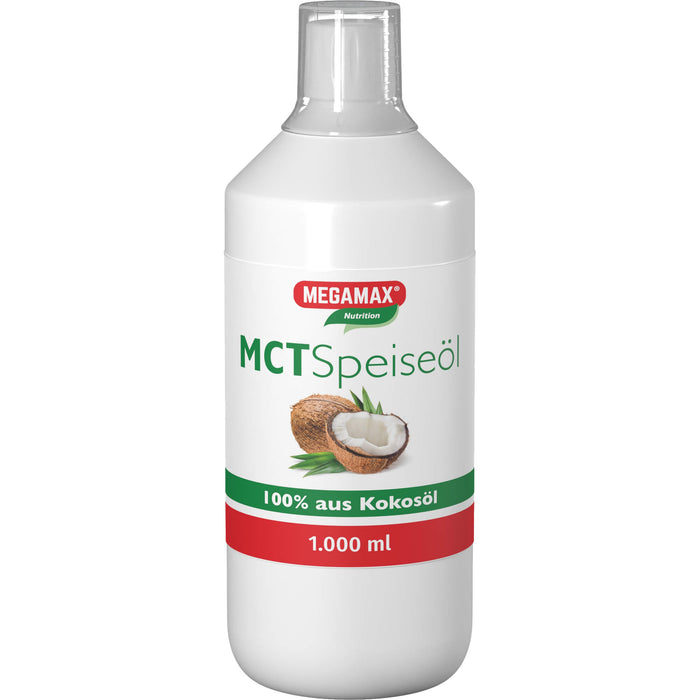 MEGAMAX Nutrition MCT Speiseöl Mittelkettige Triglyzeride, 1000 ml Huile