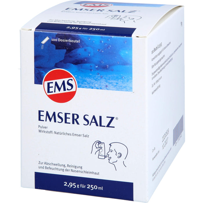 EMSER SALZ Beutel zur Abschwellung, Reinigung und Befeuchtung der Nasenchleimhaut, 100 pc Sachets