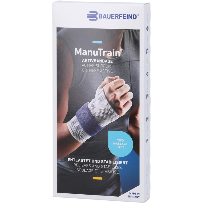 ManuTrain Handgelenkbandage rechts Gr. 2 schwarz, 1 pc Bandage