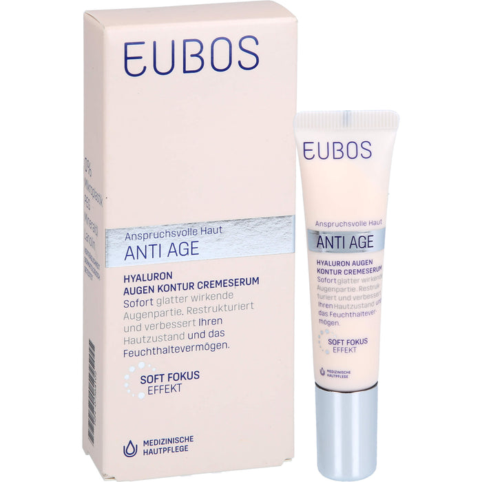 EUBOS Sensitive Hyaluron Augen Kontur CremeSerum, 15 ml Crème