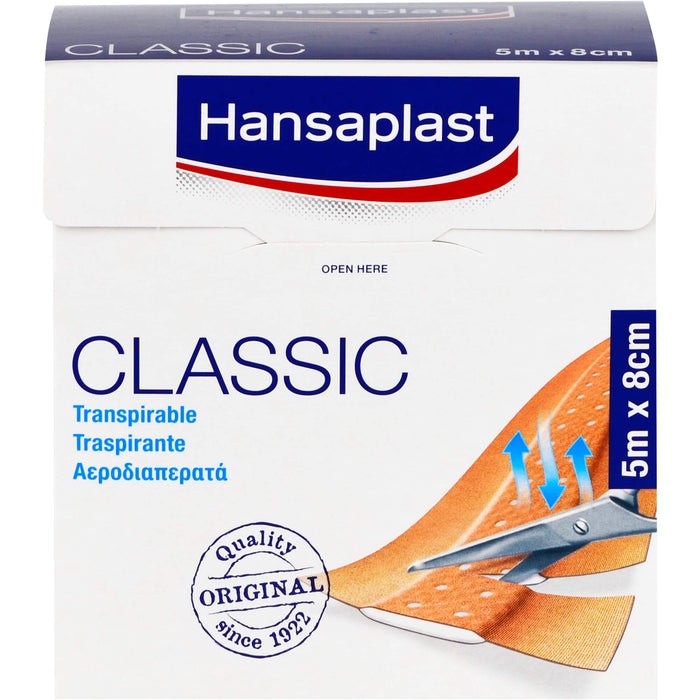 Hansaplast Classic 5 m x 8 cm Pflaster, 1 pc Pansement