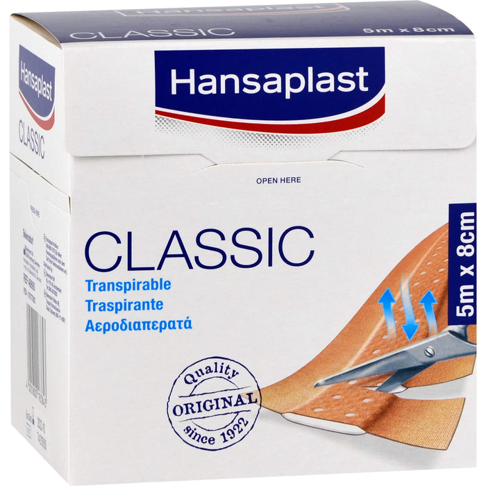 Hansaplast Classic 5 m x 8 cm Pflaster, 1 pc Pansement