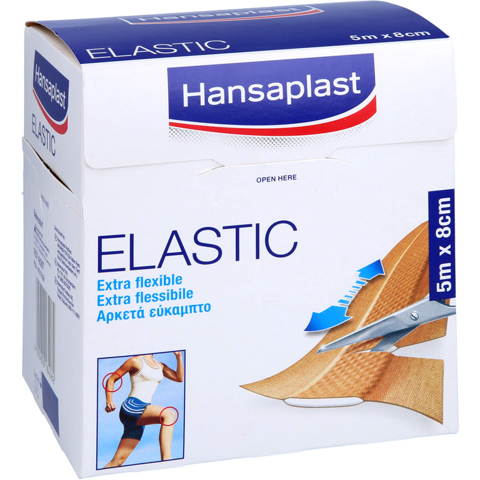 Hansaplast Elastic Pflaster 5 m x 8 cm besonders flexibel, 1 pc Pansement