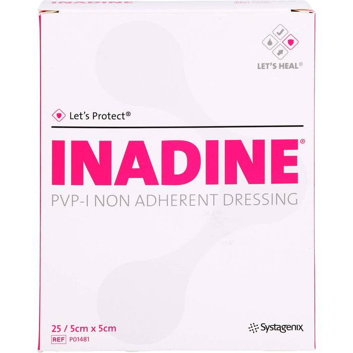 Inadine Salbengaze mit PVP Iod 5,0 x 5,0 cm, 25 pc Gaze de plaie