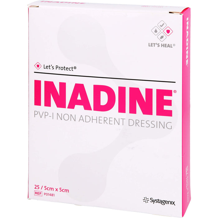 Inadine Salbengaze mit PVP Iod 5,0 x 5,0 cm, 25 pc Gaze de plaie