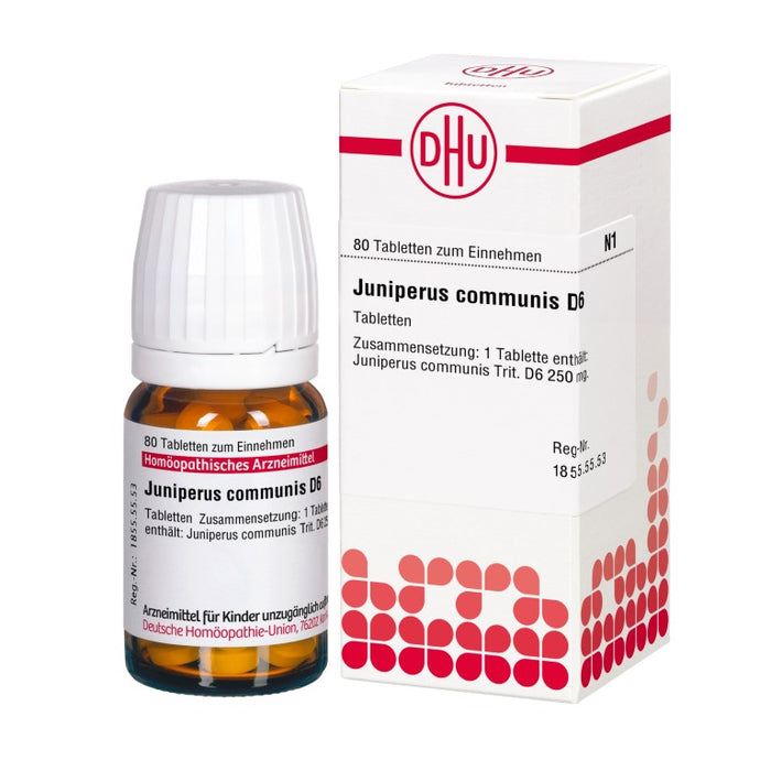 Juniperus communis D6 DHU Tabletten, 80 St. Tabletten