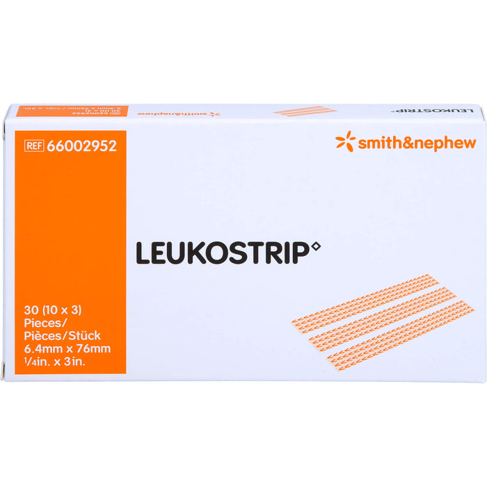 LEUKOSTRIP Wundnahtstreifen 6,4 cm x 7,6 cm steril, 30 St. Pflaster