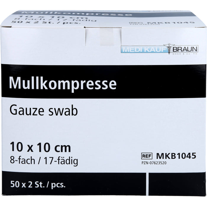 Mullkompressen steril 10cmx10cm, 50X2 St KOM