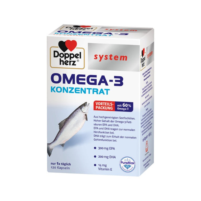 Doppelherz System Omega-3 Konzentrat Kapseln, 120 pc Capsules