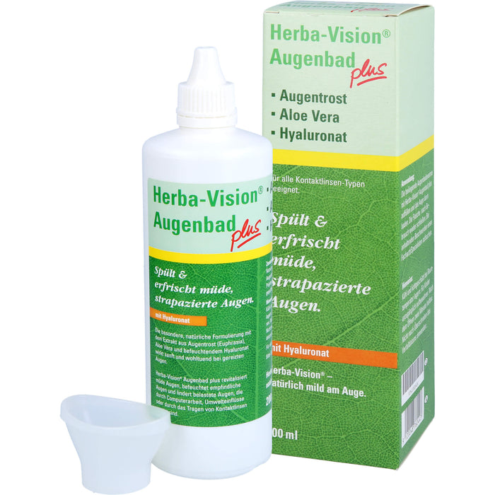 Herba-Vision Augenbad plus spült und erfrischt müde, strapazierte Augen, 200 ml Bain oculaire