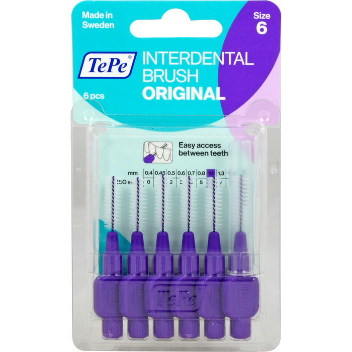 TePe Interdentalbürsten 1,1 mm lila, 5 St. Interdentalbürsten