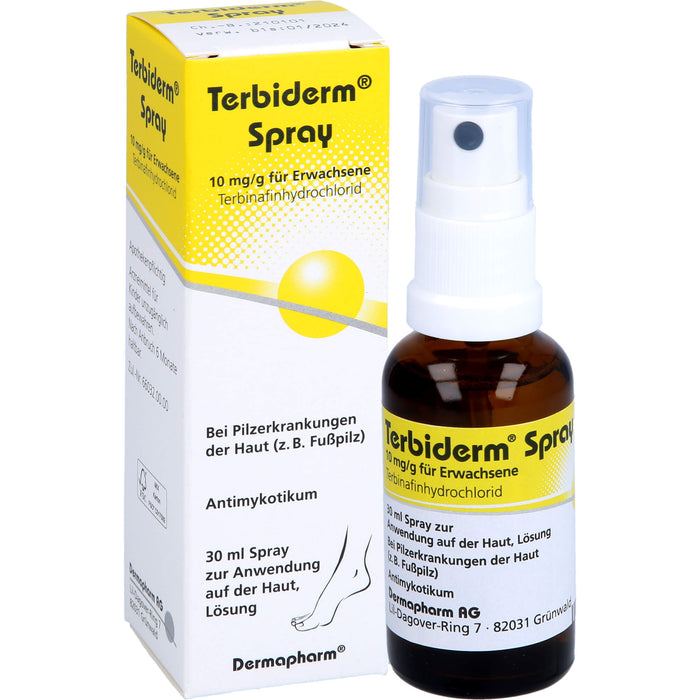 Terbiderm Spray bei Pilzerkrankungen der Haut, 30 ml Solution