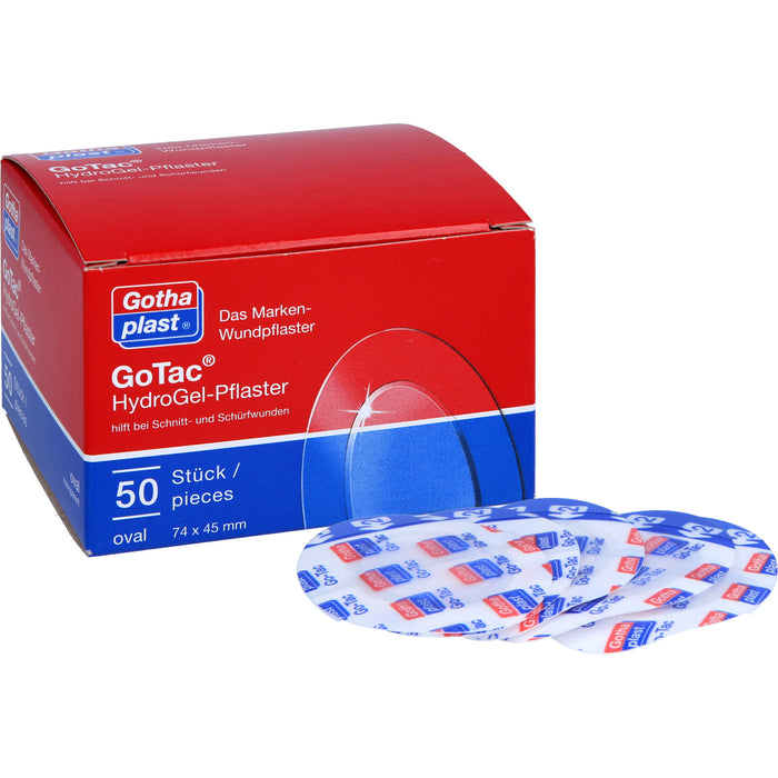 GoTac Hydro Gel-Pflaster 74x45 mm oval, 50 pcs. Patch