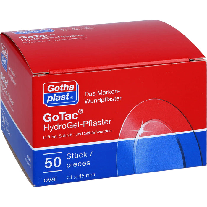 GoTac Hydro Gel-Pflaster 74x45 mm oval, 50 pcs. Patch