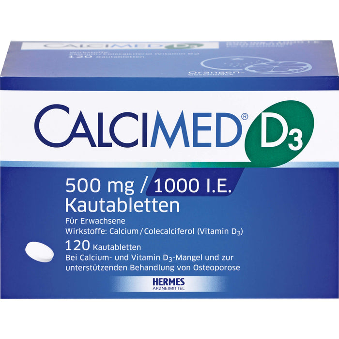 CALCIMED D3 500mg / 1000 I.E. Kautabletten, 120 St. Tabletten