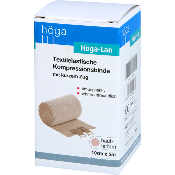 Höga-Lan textilelastische Kompressionsbinde mit kurzem Zug 10 cm x 5 m, 1 pcs. Bandage