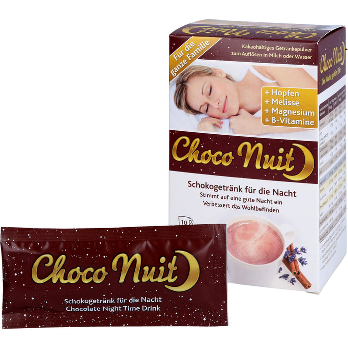 Choco Nuit Drink kakaohaltiges Getränkepulver, 10 pc Sachets