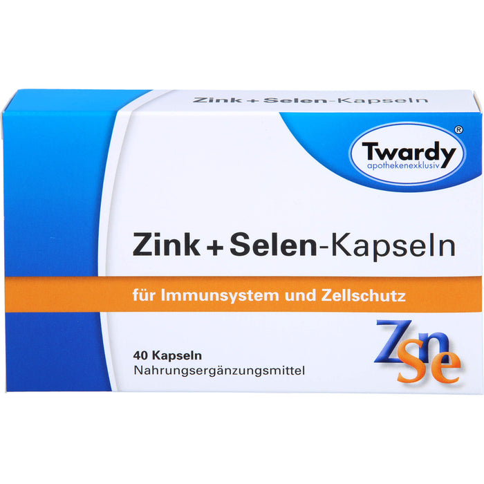 Twardy Zink + Selen-Kapseln für Immunsystem und Zellschutz, 40 pcs. Capsules