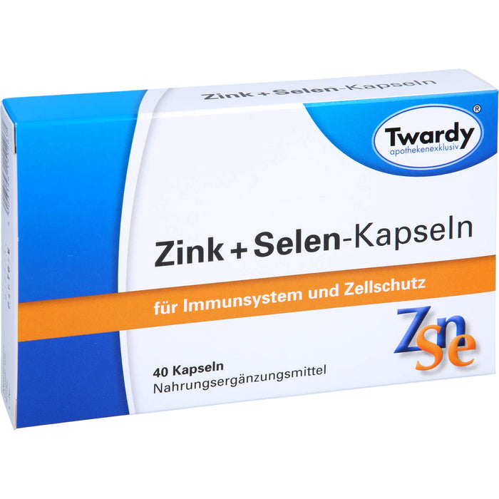 Twardy Zink + Selen-Kapseln für Immunsystem und Zellschutz, 40 pcs. Capsules