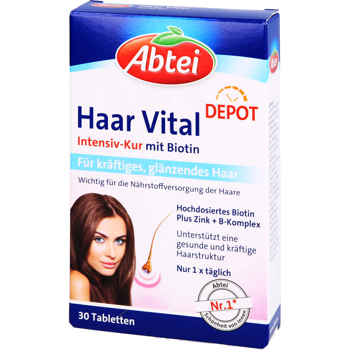 Abtei Haar Vital Intensiv-Kur mit Biotin Tabletten, 30 pc Tablettes