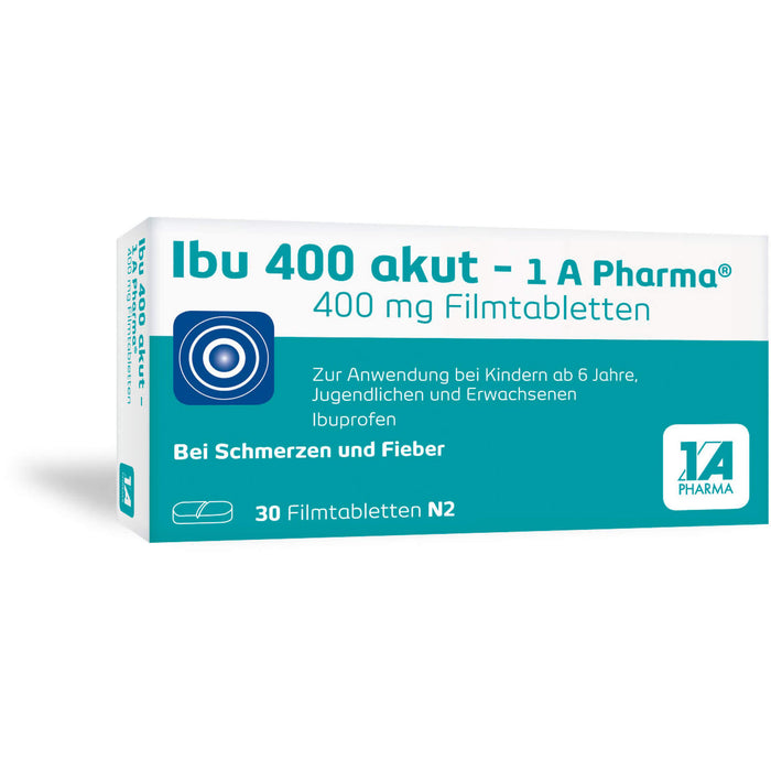 Ibu 400 akut - 1 A Pharma Filmtabletten, 30 pcs. Tablets