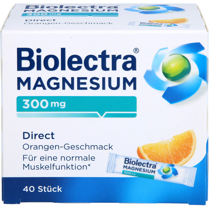 Biolectra Magnesium 300 mg direct Orangengeschmack Pellets in Sticks , 40 St. Beutel