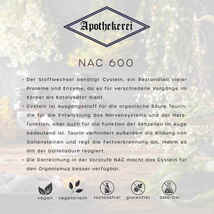 Apothekerei NAC 600, 90 St. Kapseln