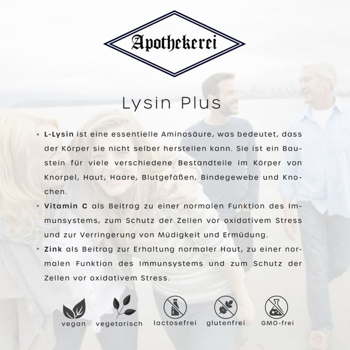 Apothekerei Lysin Plus mit Quercetin, Vitamin C und Zink, 90 pcs. Capsules