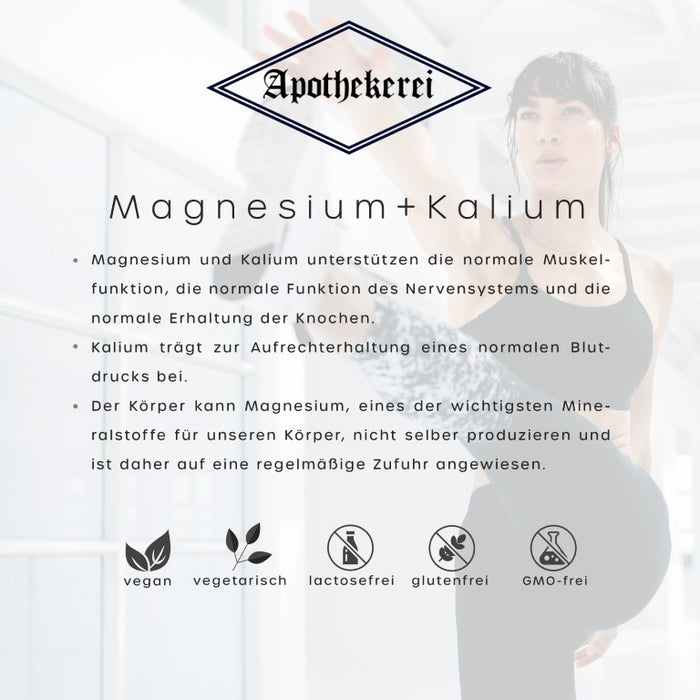 Apothekerei Magnesium + Kalium, 90 pcs. Capsules