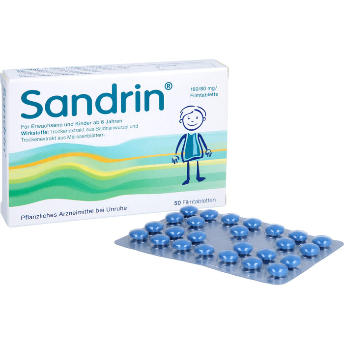 Sandrin Filmtabletten bei Unruhe, 50 pcs. Tablets