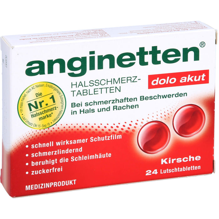 anginetten dolo akut Halstabletten Kirsche, 24 St. Tabletten