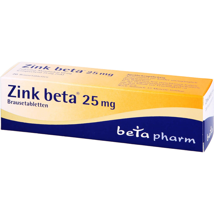 Zink beta 25 mg Brausetabletten, 100 pcs. Tablets