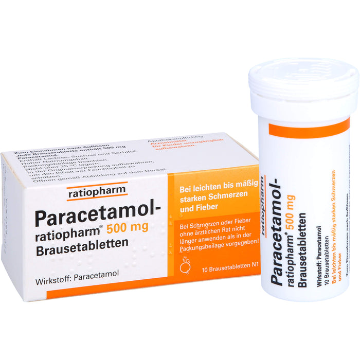 Paracetamol-ratiopharm 500 mg Brausetabletten, 10 pcs. Tablets