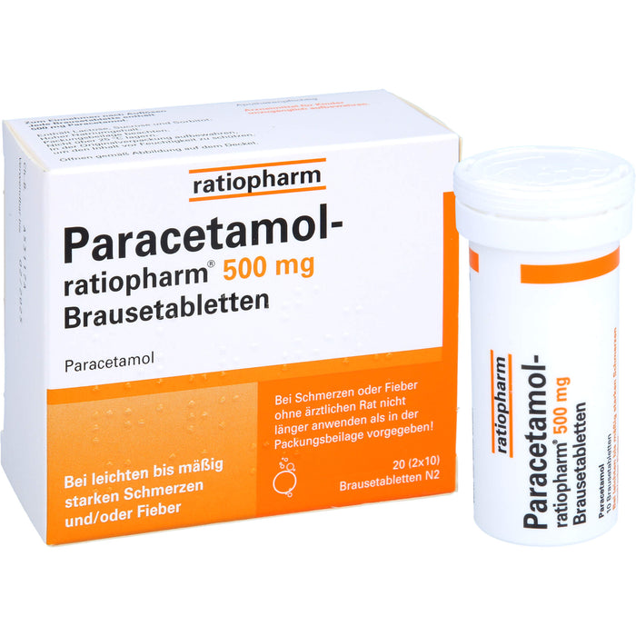 Paracetamol-ratiopharm 500 mg Brausetabletten, 20 pc Tablettes