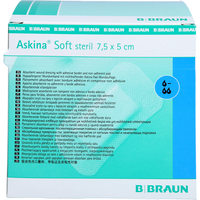 Askina Soft steril 5x7,5CM HYPOALLERGENER WUNDVERB, 50 St VER